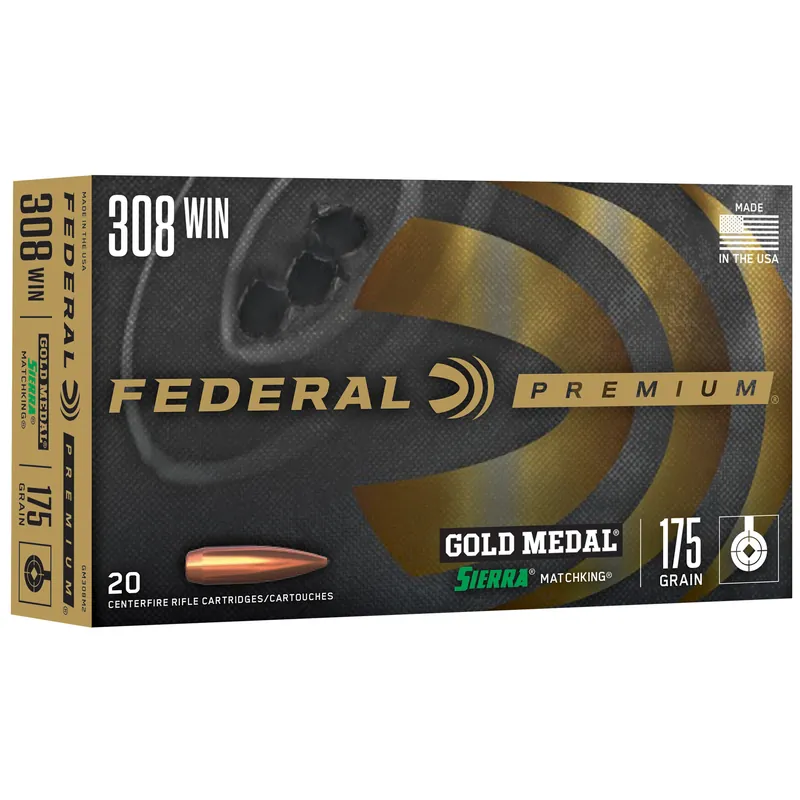 Federal Gold Medal .308 Winchester 175 Grain BTHP - 20 Rounds
