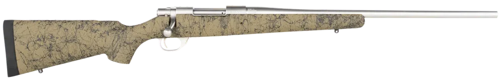 Howa M1500 HS Precision .308 Win Rifle with Stainless Steel Finish & Green Black Webbed Stock
