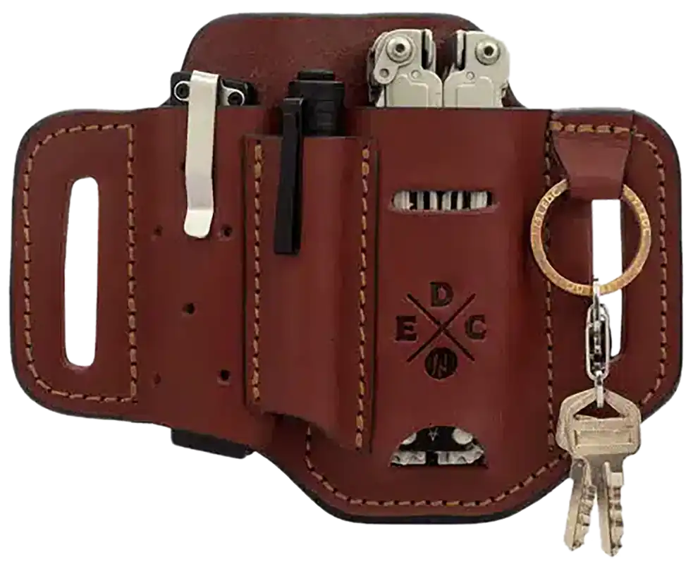 1791 Gunleather EDC Heavy Duty Chestnut Leather Belt Slide Ambidextrous Holster