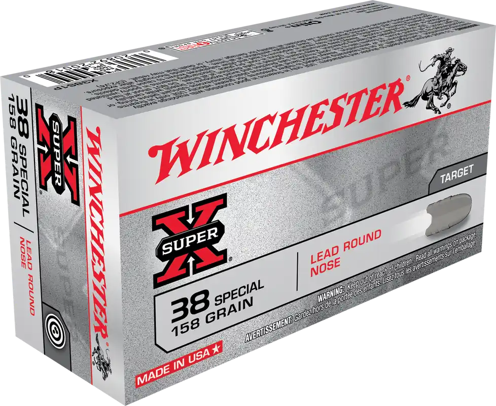 Winchester Super X .38 Special 158gr LRN Ammo - 50 Rounds
