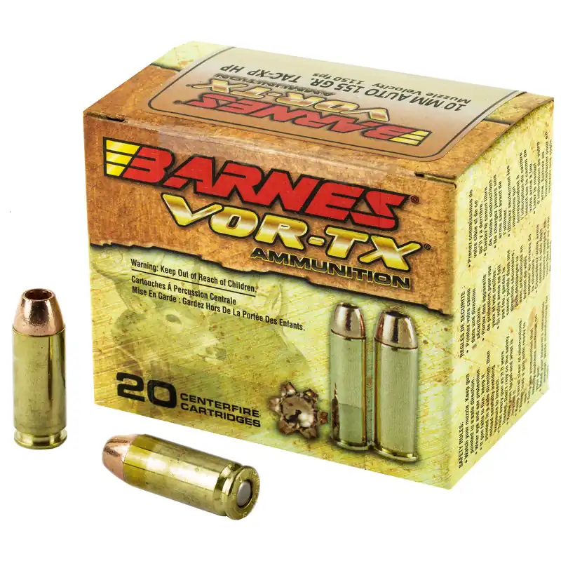 Barnes VOR-TX 10mm 155gr XPB Ammunition - 20 Rounds