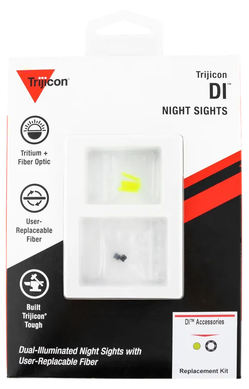Trijicon AC50011 DI Night Sight Replacement Kit with Green Fiber & Black Retainer