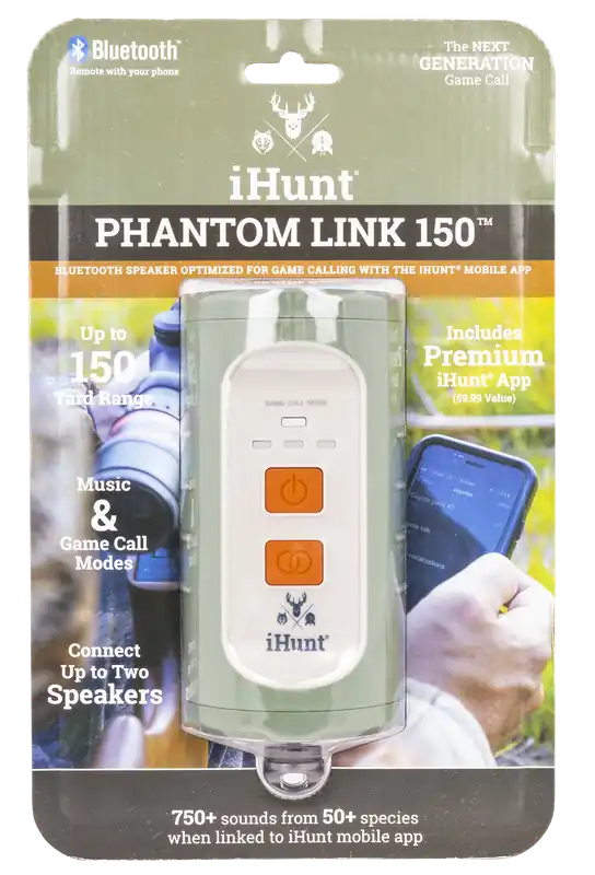 iHunt Phantom Link: Waterproof Bluetooth Speaker with 750 Preloaded Game Calls