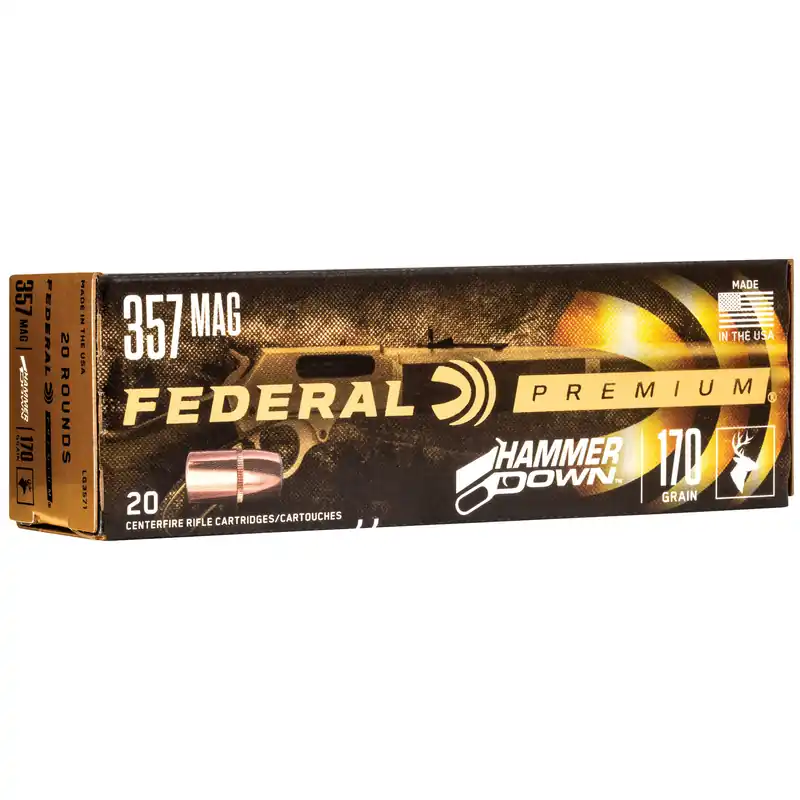 Federal Hammer Down .357 Magnum 170 Grain Soft Point Ammunition - 20 Rounds/200 Rounds