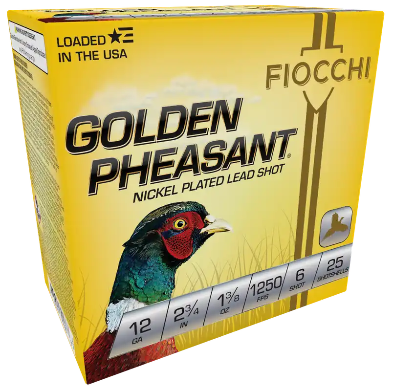 Fiocchi Golden Pheasant Extrema 12 Gauge 6 Shot Ammunition - 25 Rounds per Box