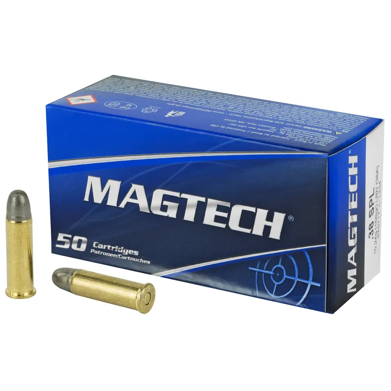 MAGTECH .38 Special 158 Grain Lead Round Nose Ammunition 50 Rounds/1000 Rounds