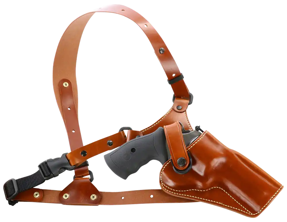 Galco GA194 Great Alaskan Tan Leather Shoulder Strap for Ruger RedHawk/GP100, Right Hand, Fits Up to 54" Chest