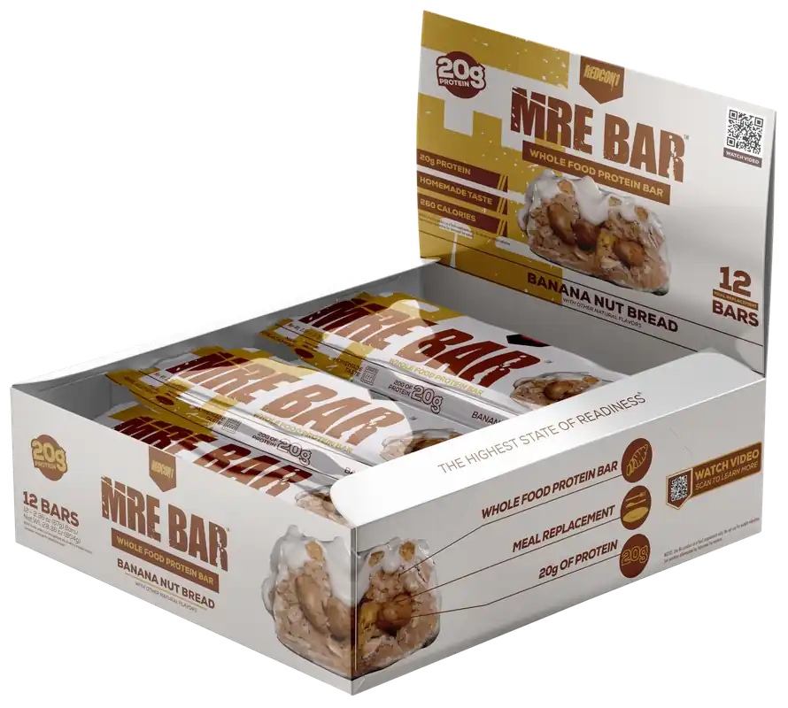 Redcon1 MRE Protein Bar - Banana Nut Bread Flavor, 12-Pack
