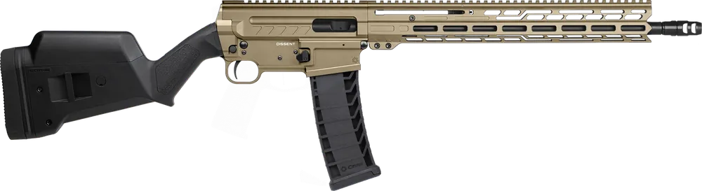 CMMG Dissent BR4 9mm Luger, 10+1, 16.10" Black Nitride Barrel, Coyote Tan Cerakote, Magpul SGA Stock