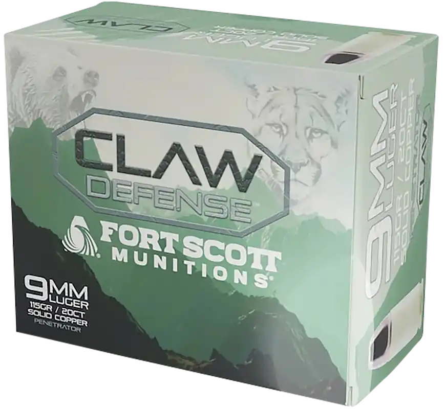 Fort Scott Munitions 9mm 115gr Claw Defense Ammo - 20 Rounds per Box