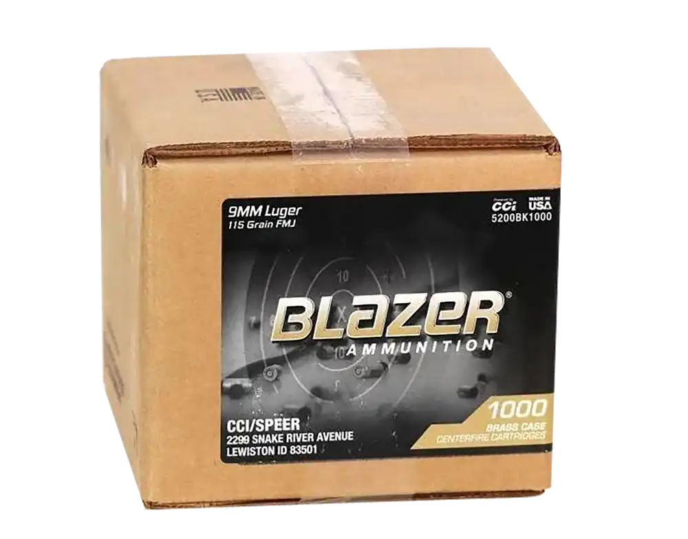 Blazer Brass 9mm Luger 115gr FMJ - 1000 Rounds Loose Case