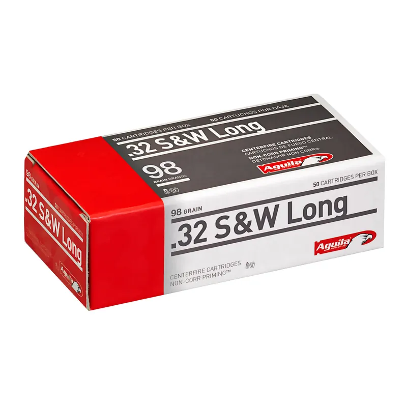 AGUILA 32 S&W Long 98 Grain LRN Ammunition - 50 Rounds per Box, 1000 Rounds per Case