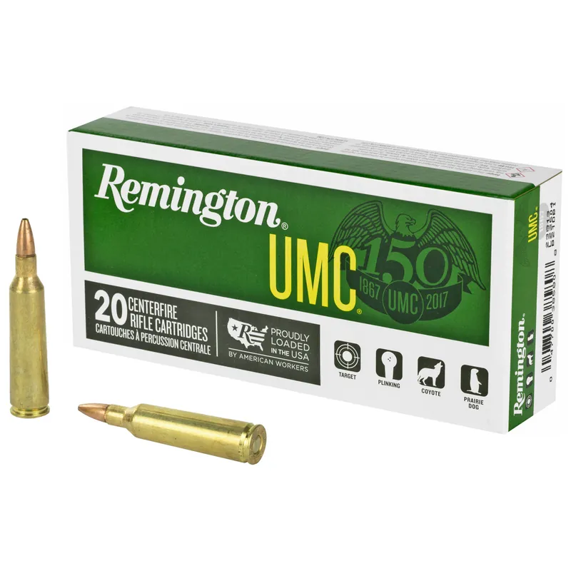 Remington UMC .22-250 50 Grain Hollow Point Ammunition - 20 Rounds/200 Rounds