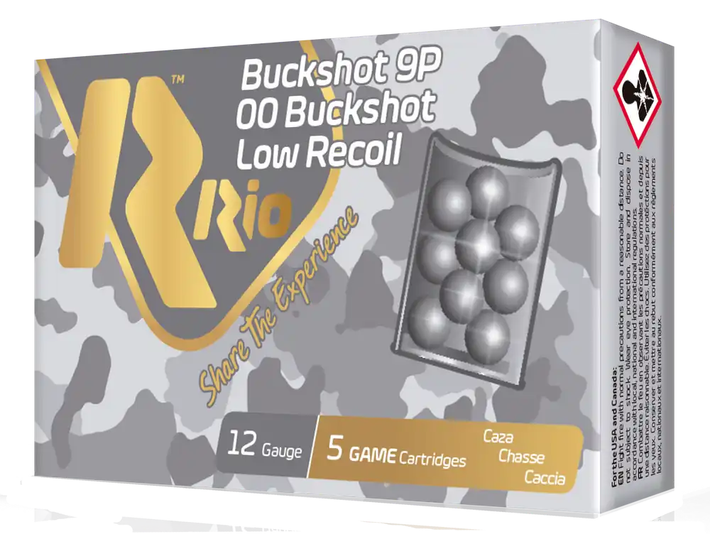 Rio Ammunition RBLR129 Royal Buck Low Recoil 12 Gauge 00 Buckshot 5/Box