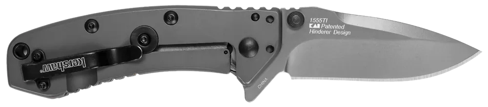 Kershaw 1555TIX Cryo Folding Knife with 2.75" Drop Point Blade and Gray PVD Handle