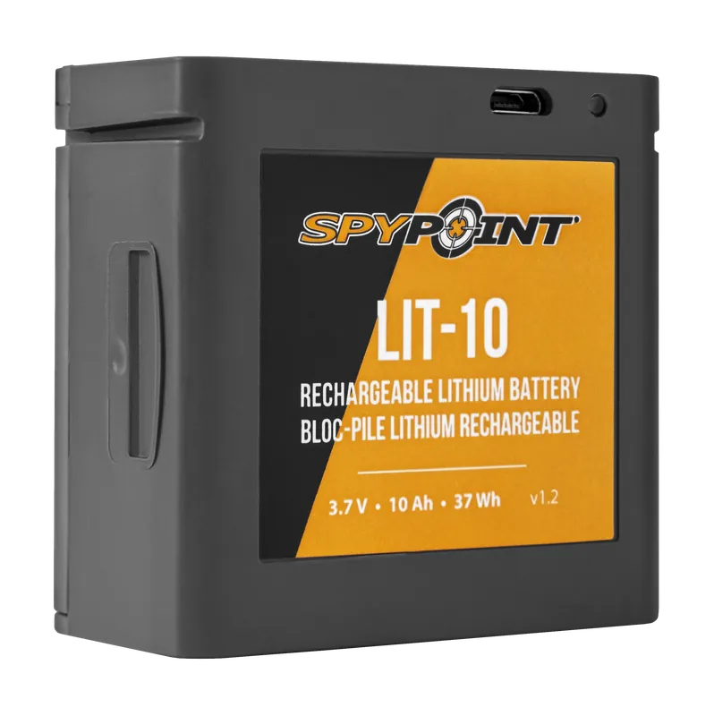 Spypoint LIT-10 Rechargeable Battery Pack for LINK-MICRO Series - 3.7V, 10,000mAh, Black