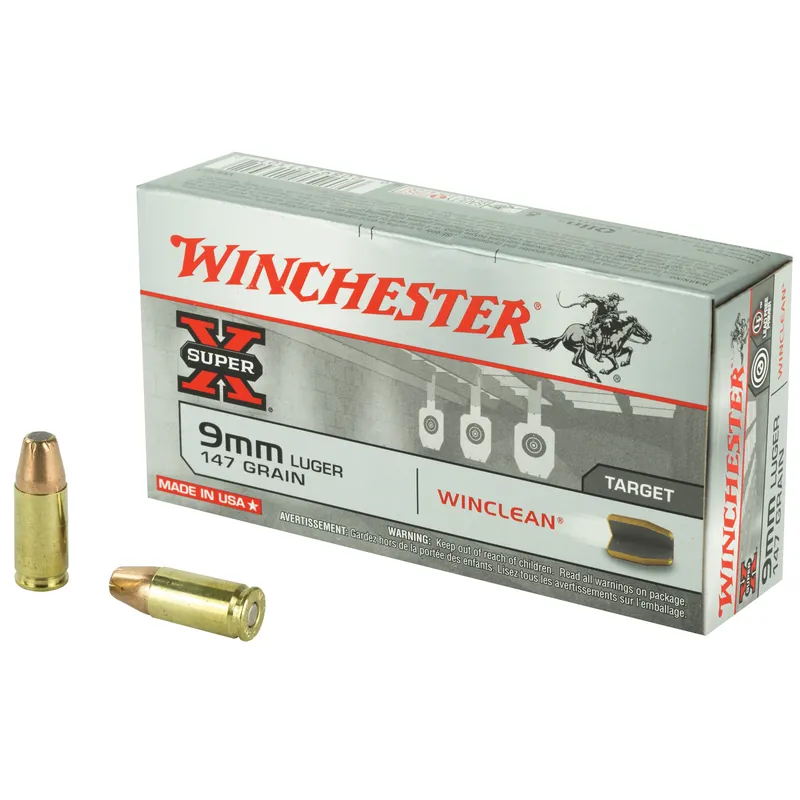 Winchester SPRX Winclean 9mm 147gr Ammunition 50 Rounds/500 Rounds