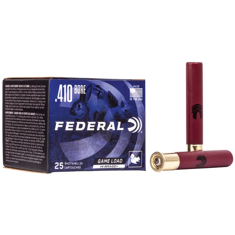 Federal Game Load Hi-Brass 410 Gauge 3" #6 Shot, 25 Rounds