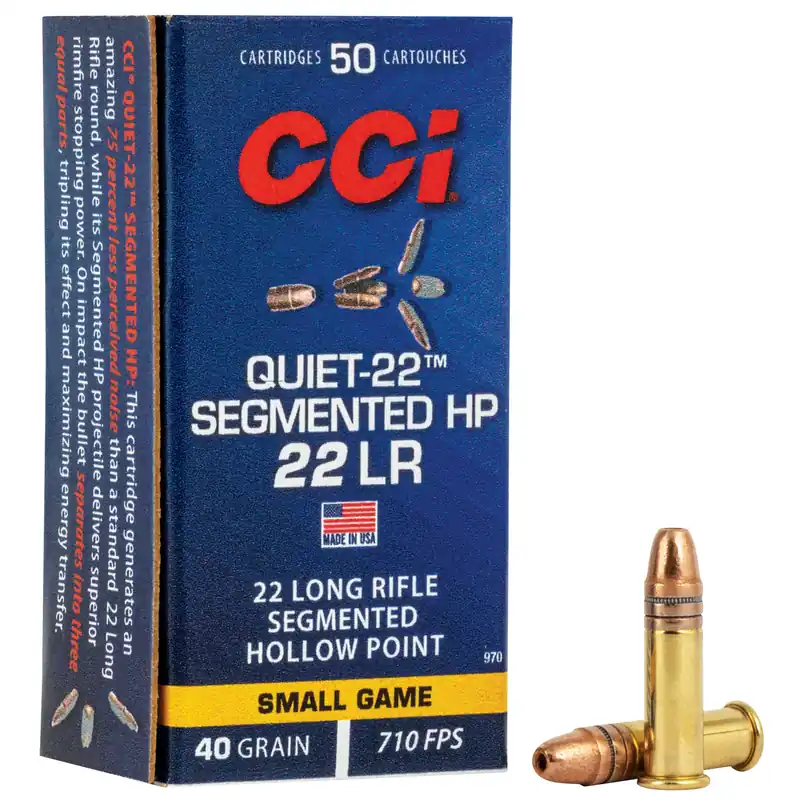 CCI Quiet Segmented 22LR 40 Grain Hollow Point - 50 Rounds
