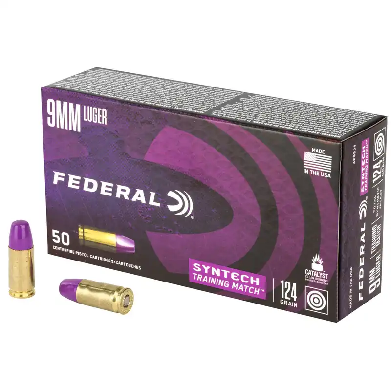 Federal American Eagle 9mm 124 Grain Training Match TSJ 50 Rounds/500 Rounds
