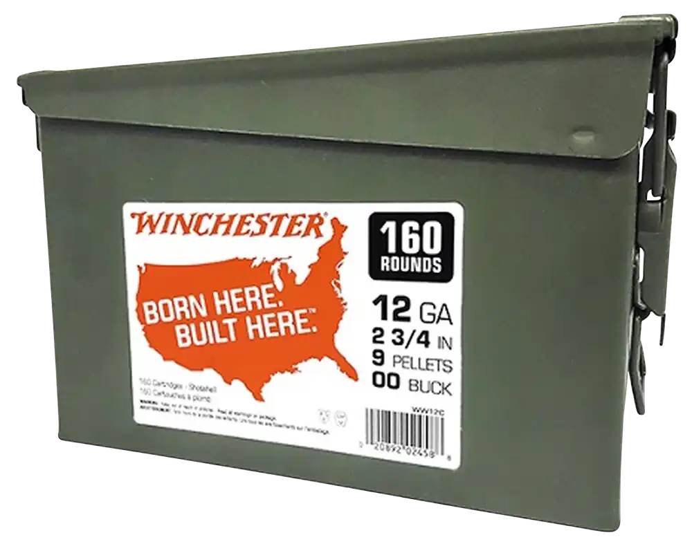 Winchester 12 Gauge 00 Buckshot Ammo Can - 160 Rounds