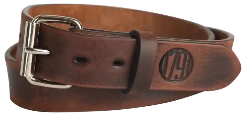 Vintage Leather Gun Belt with Buckle Closure - 1.50" Wide, Size 44/48