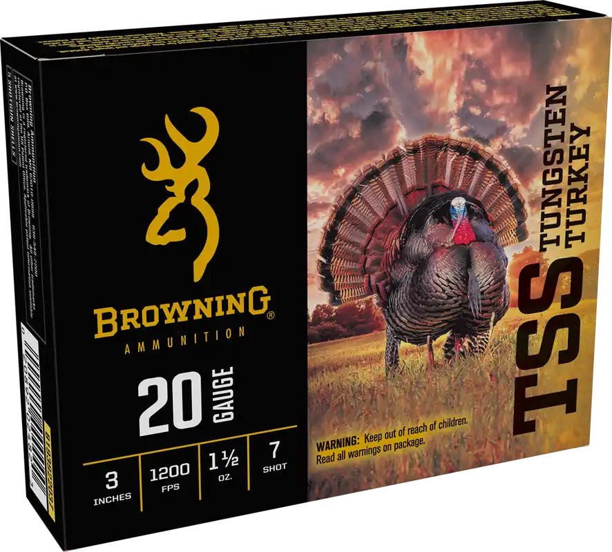 Browning TSS Tungsten Turkey Ammo 20 Gauge 3" 7 Shot 5/Box