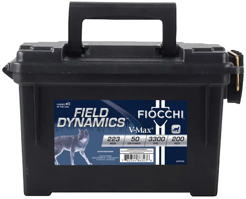 Fiocchi Field Dynamics .223 Rem 50GR V-Max Ammunition