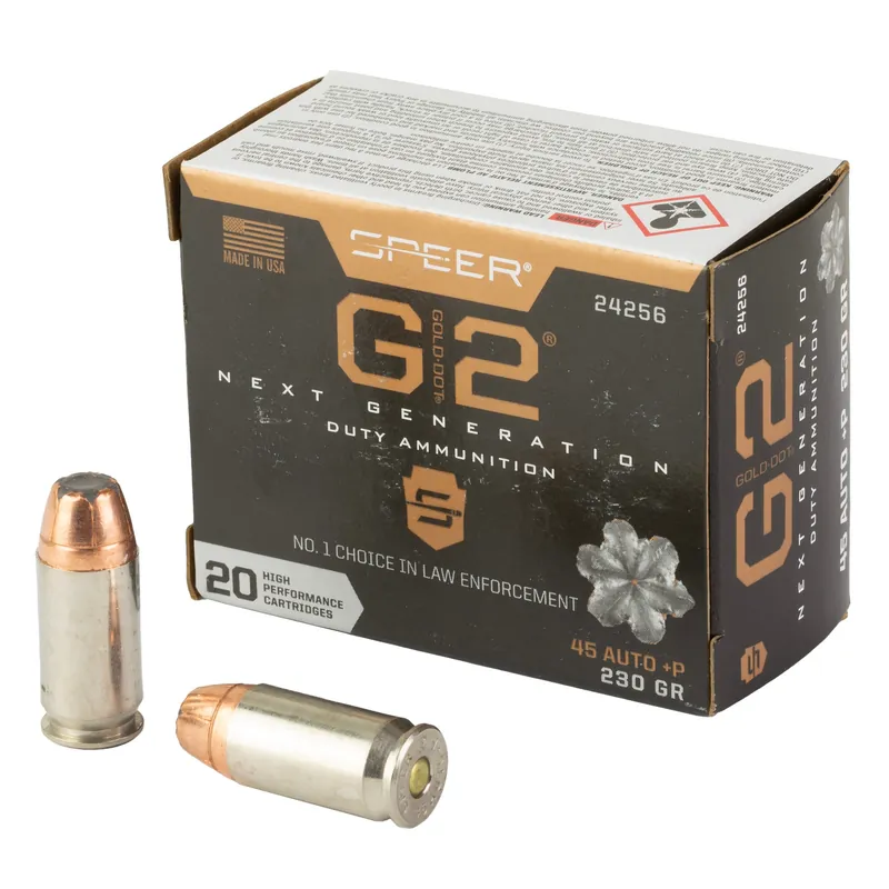 Speer Gold Dot G2 .45 ACP 230 Grain Ammunition - 20 Rounds/200 Rounds