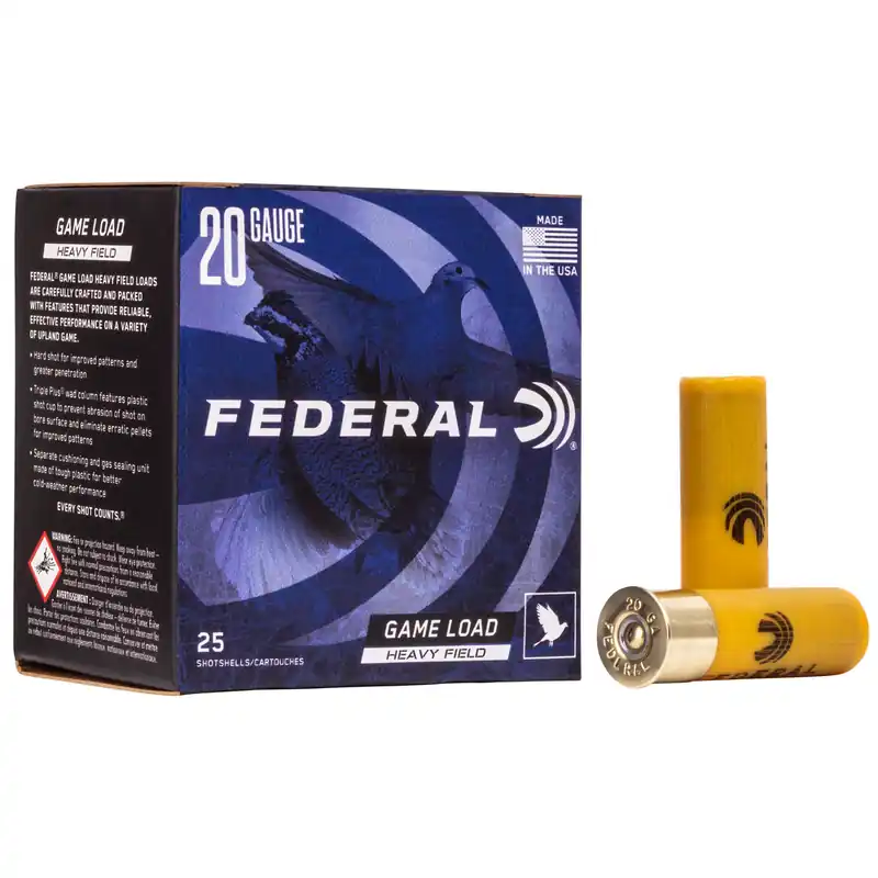 Federal Game-Shok 20 Gauge 2 3/4" #6 Shotgun Shells - 25 Rounds per Box, 250 Rounds per Case