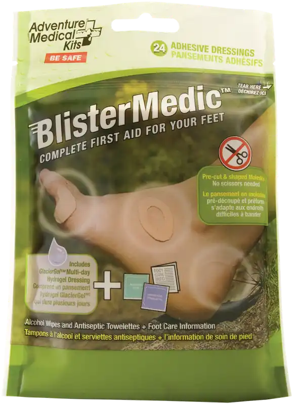 Blister Medic Kit: 24 Precut Shapes for Blister Prevention - Adventure Medical Kits 01550667