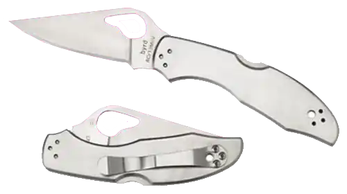 Spyderco Byrd Meadowlark 2 Folding Knife with Satin Stainless Steel Handle