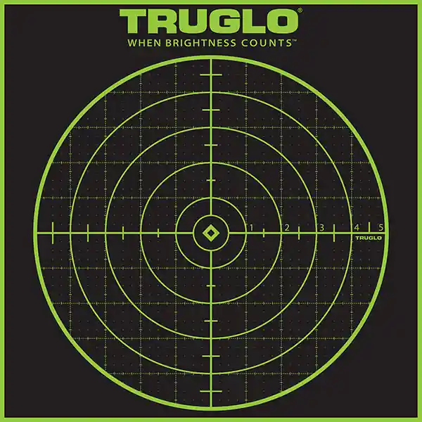 TruGlo TG10A12 Tru-See Grid Self-Adhesive Bullseye Targets, 12"x12", 12 Pack