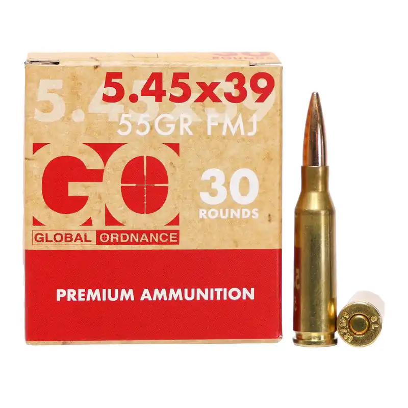 GO 5.45x39mm 55gr FMJ Brass Ammunition - 30 Rounds/1350 Rounds
