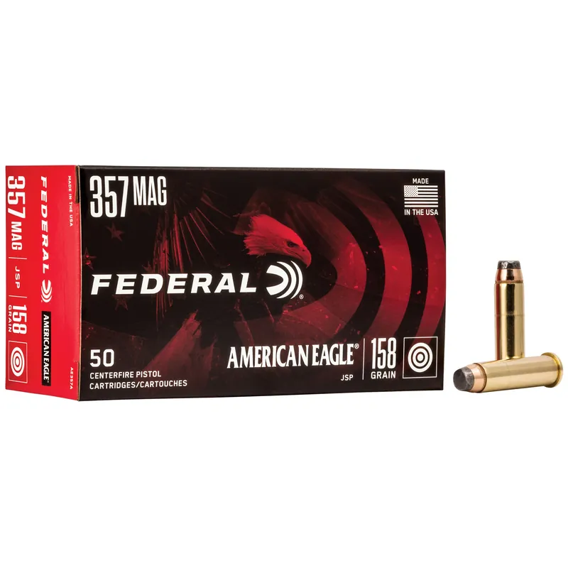 Federal American Eagle .357 Magnum 158 Grain JSP - Box of 50