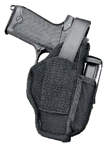 Uncle Mike's Sidekick Hip Holster - Size 01, Black Nylon, Fits Medium Autos, 3-4" Barrel, Ambidextrous