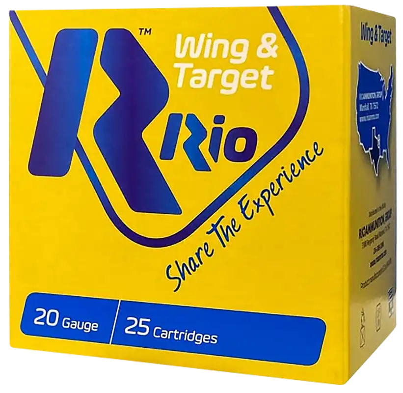 Rio Ammunition WT208 20 Gauge Wing & Target 7/8oz 8 Shot 25 Rounds per Box