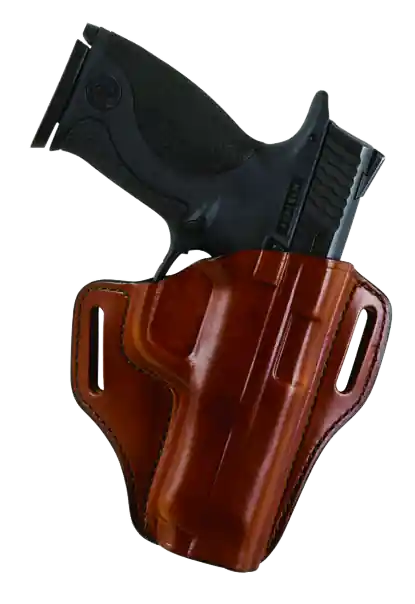 Bianchi 23940 Tan Leather Belt Slide Holster for Colt 1911 Commander, Right Hand, Size 12