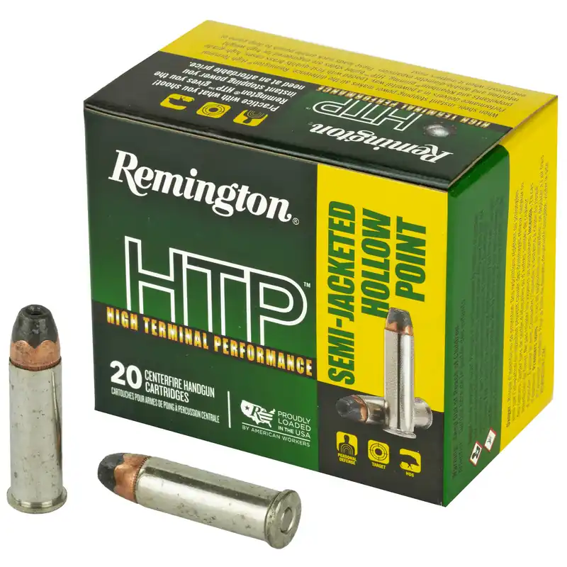 Remington HTP .38 Special +P 125 Grain SJHP Ammunition - 20 Rounds/500 Rounds
