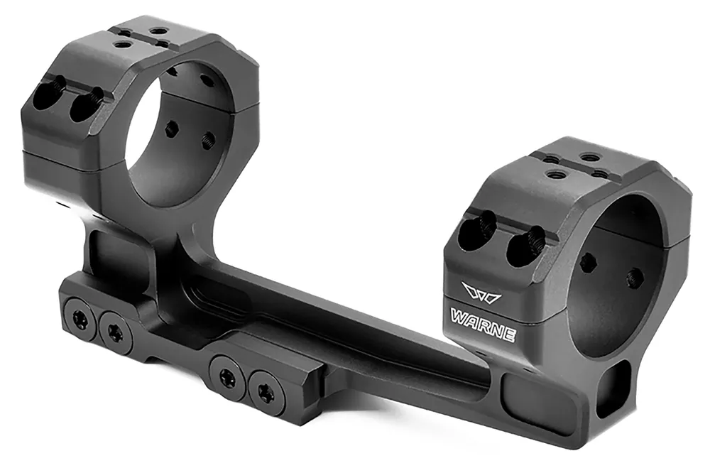 Warne 7842M 35mm Precision Cantilever Scope Mount/Ring Combo - Black Anodized, 0 MOA