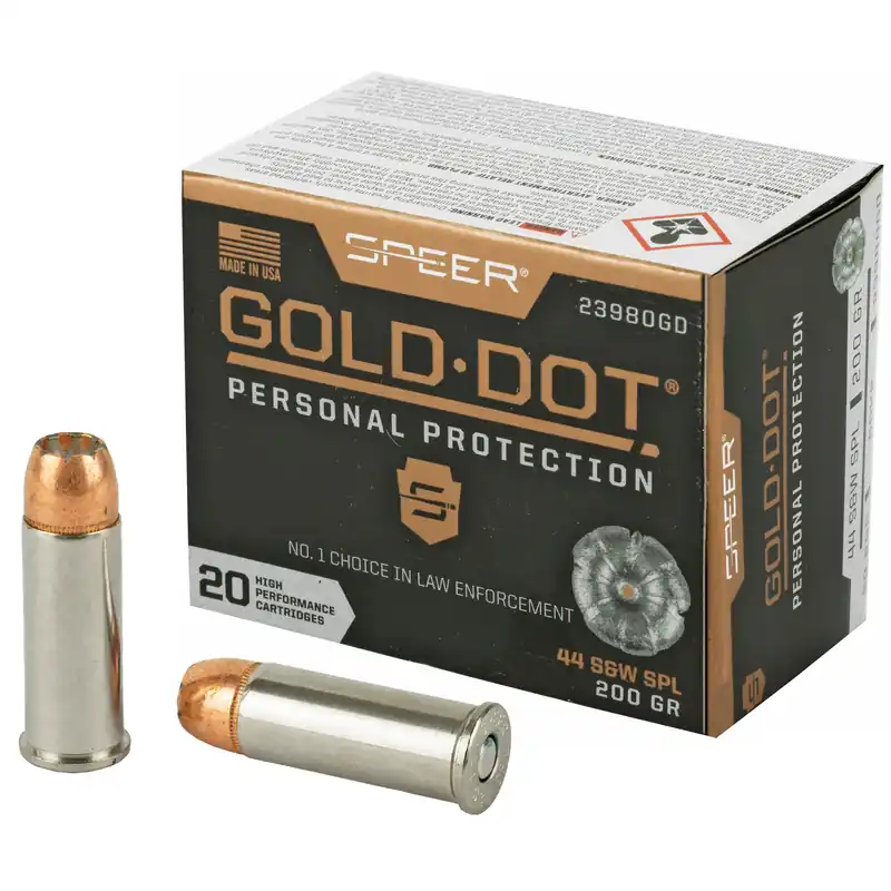 Speer Gold Dot .44 Special 200 Grain Hollow Point Ammunition - 20 Rounds