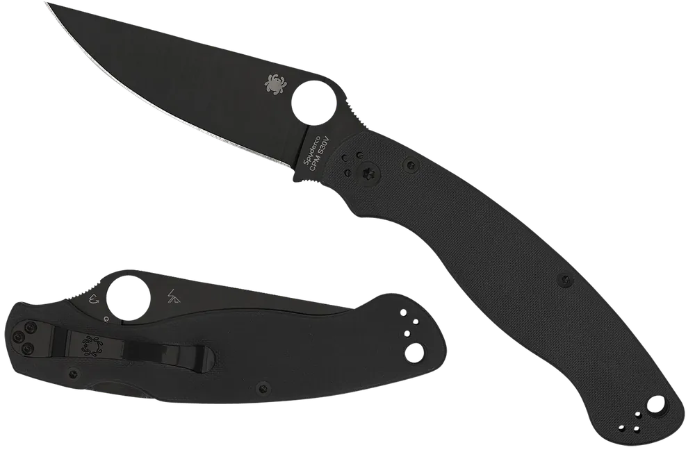 Spyderco Military 2 Folding Knife with Black DLC CPM S30V Blade and G10 Handle