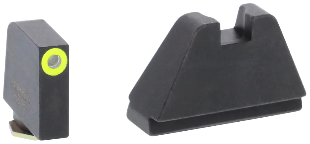 AmeriGlo GL682 Optic Compatible Glock Sight Set - 5XL Tall Green Tritium Front, Black Rear