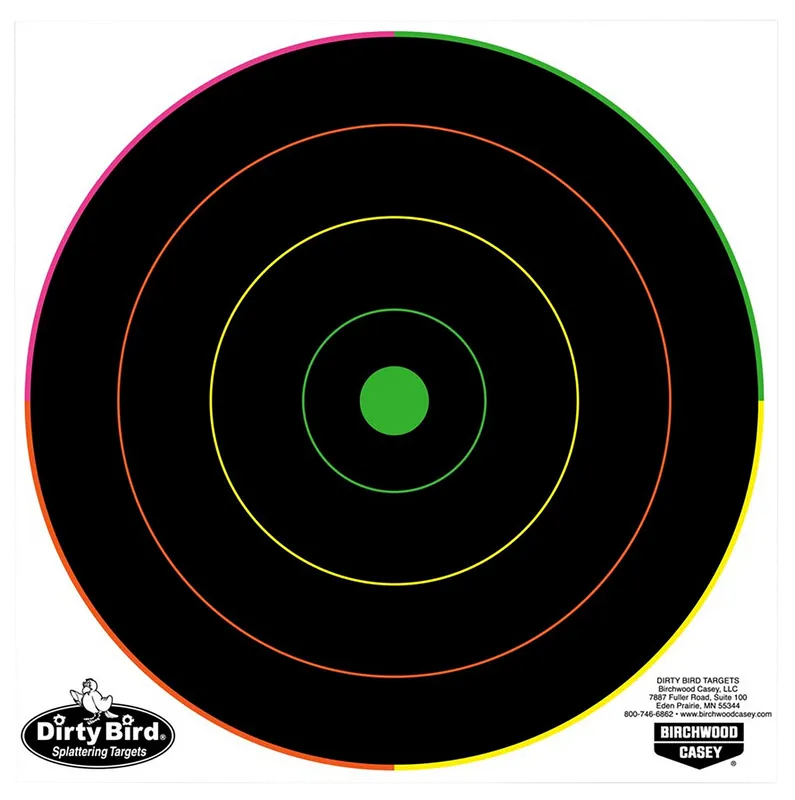 Birchwood Casey Dirty Bird 8" Bullseye Target, 20 Pack