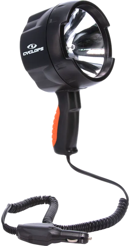 Cyclops CYCHS140012V 12V Spotlight - 1400 Lumens, White Halogen, Black Polymer, 450m Range