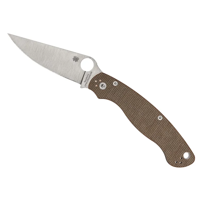 Spyderco Military 2 CPM Brown Canvas Knife