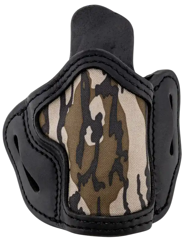 Mossy Oak/Stealth Black Leather OWB Holster for FN 509/Springfield XD-M/HK VP9SK - Right Handed