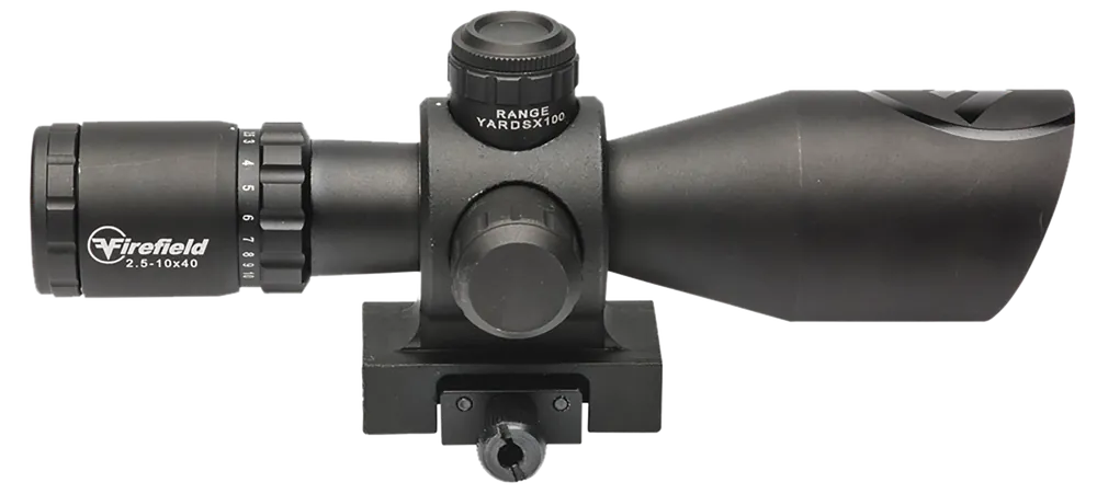 Firefield Barrage 2.5-10x40mm Scope with Illuminated Mil-Dot Reticle in Matte Black