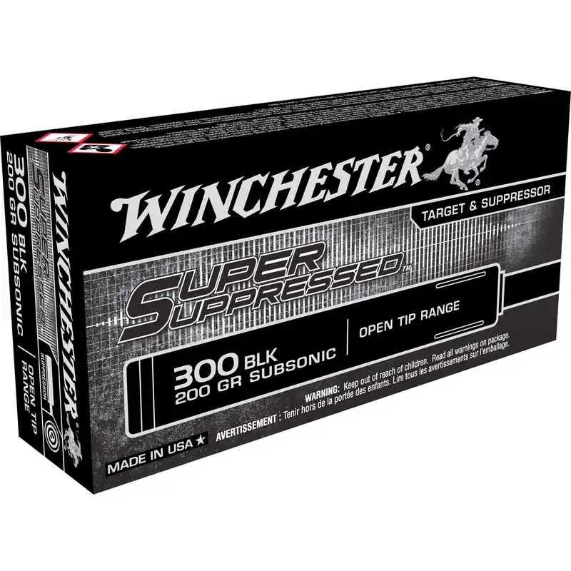 Winchester Suppressed 300 Blackout 200 Grain Open Tip 20/200