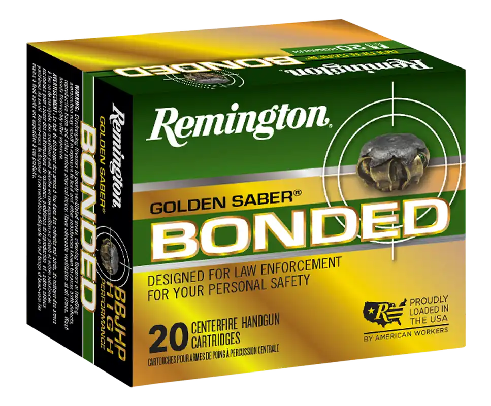 Remington Golden Saber Bonded .45 ACP 185gr JHP Ammo - 20 Rounds